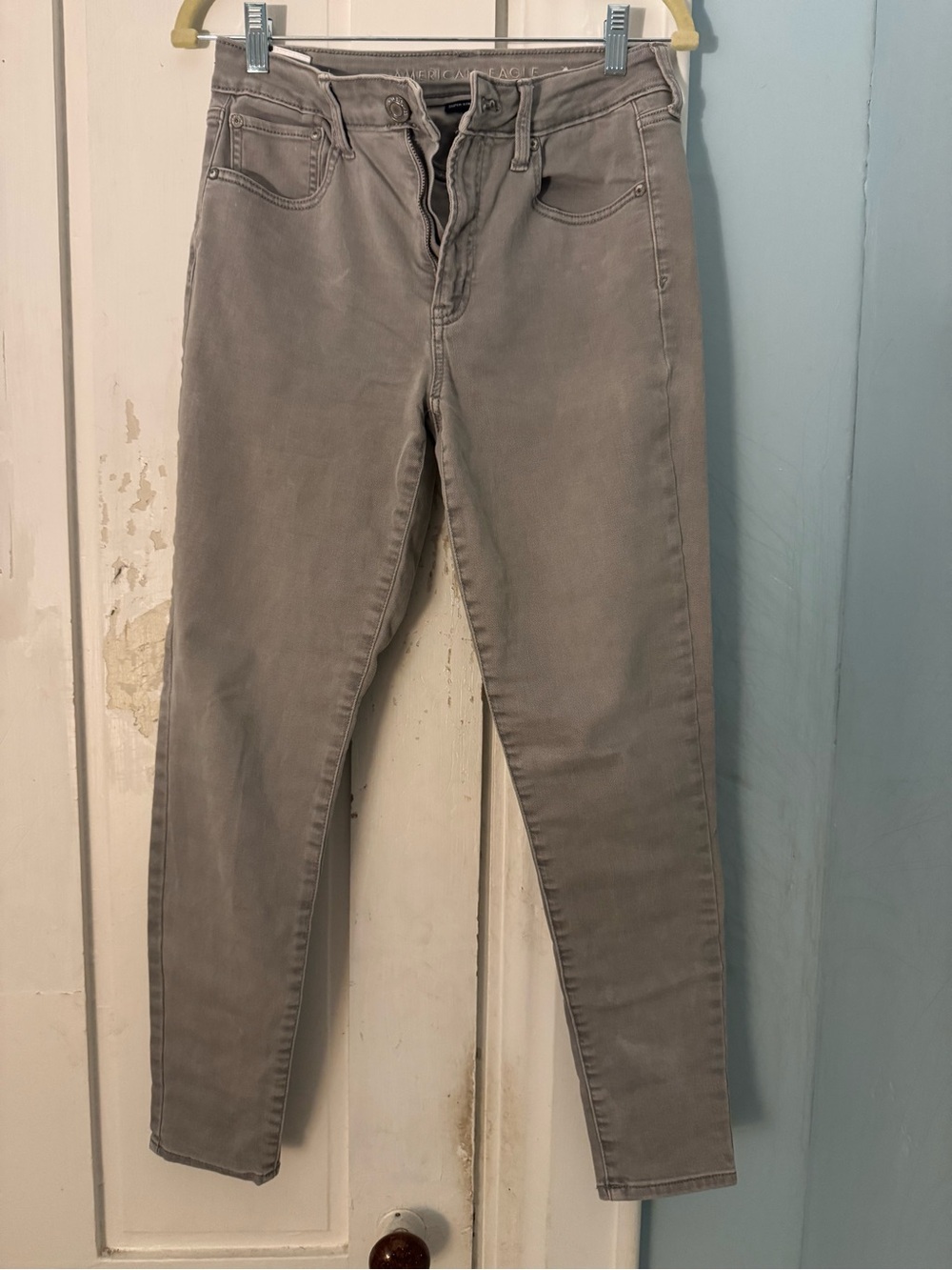Grey Women's High-Rise Skinny Jeans